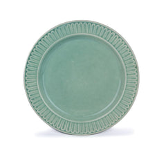Ceramic Dinner Plates Set Of 6 Pieces, Light Mint Carving Series | Ceramic Plates Set - Glossy Finish Plate Set | Ceramic Dinner Plates - Set Of 6 Plates | Microwave Safe & Chip Resistant
