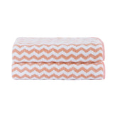 Spread Spain Microfiber Bath Towels 1 Kg | Coral Extra Soft Plush & High Absorbent Towel For Gym & Workout - Pack Of 2 (Peach)