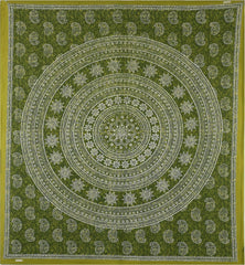 Printed Double Bedsheet For King Size With 2 Pillow Covers - 90 X 100 Inches, Green & White | Better Use Soft Detergent For Long Durability