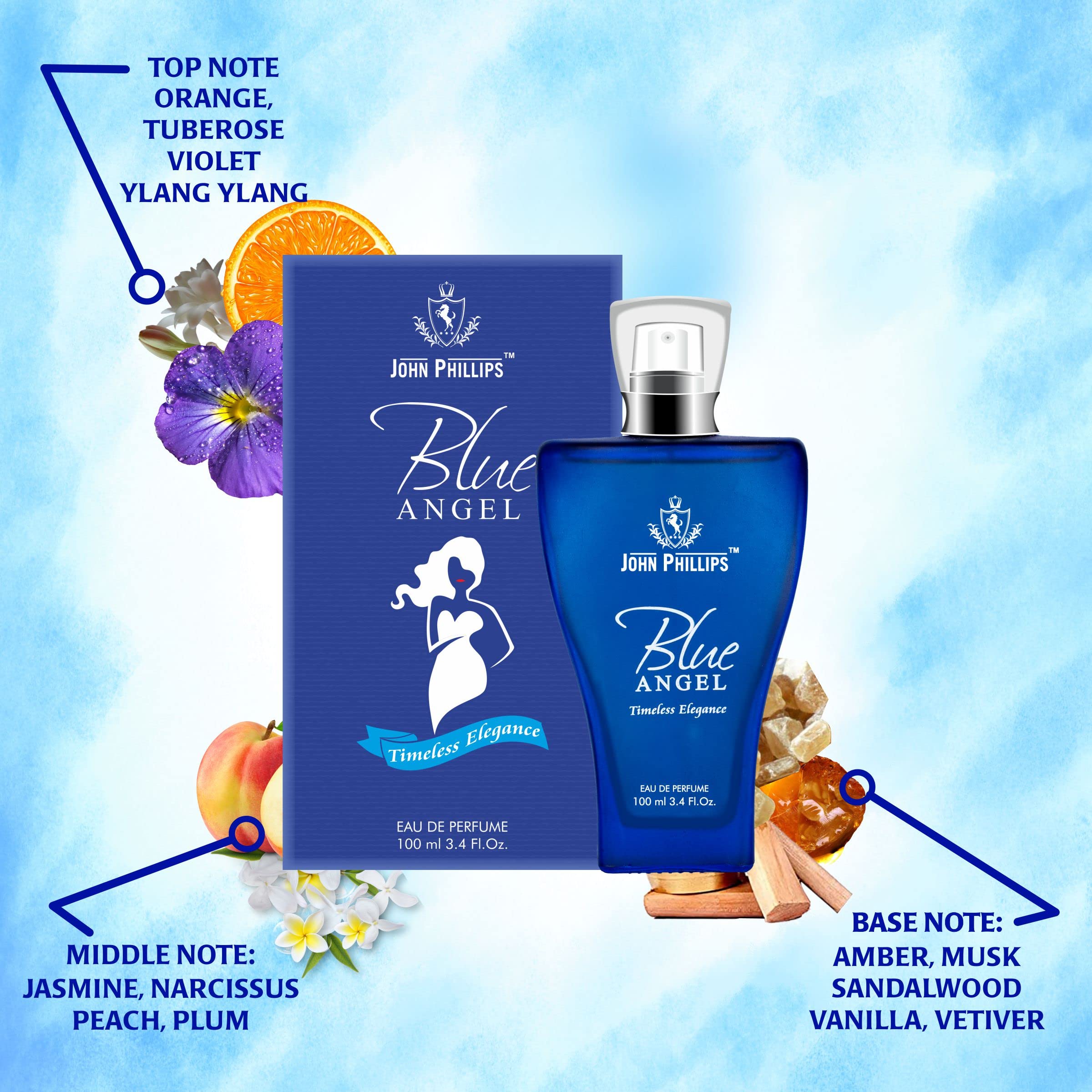 John Phillips Blue Angel & Titanic Eau De Parfum 100 Ml Each Pack Of 2 For Men & Women John Phillips Blue Angel & Titanic Eau De Parfum 100 Ml Each Pack Of 2 For Men & Women