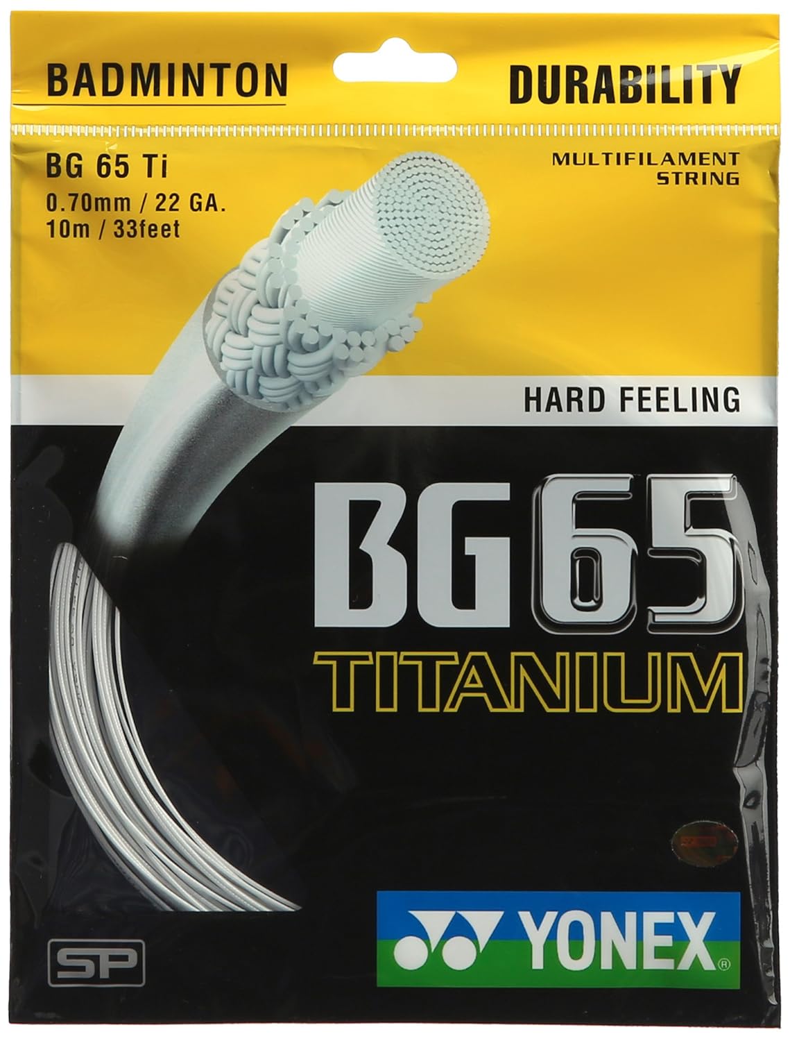 Yonex BG 65 Badminton Strings, Size - 0.70mm, Material - Titanium, Colour - White Yonex BG 65 Badminton Strings, Size - 0.70mm, Material - Titanium, Colour - White