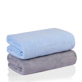 Glivary Microfiber Bath-Soft Towels 640 Gsm | With Hook Quick Dry Super Absorbent-Bath Towel For Men & Women (Grey & Sky Blue) | Pack Of 2