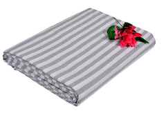 Soft Cotton Bedsheet For Single Bed - 60 X 90 Inches, Grey & White | 400 Thread Count Soft, Durable & Long Lasting - Light Weight Blanket For Winter & Summer