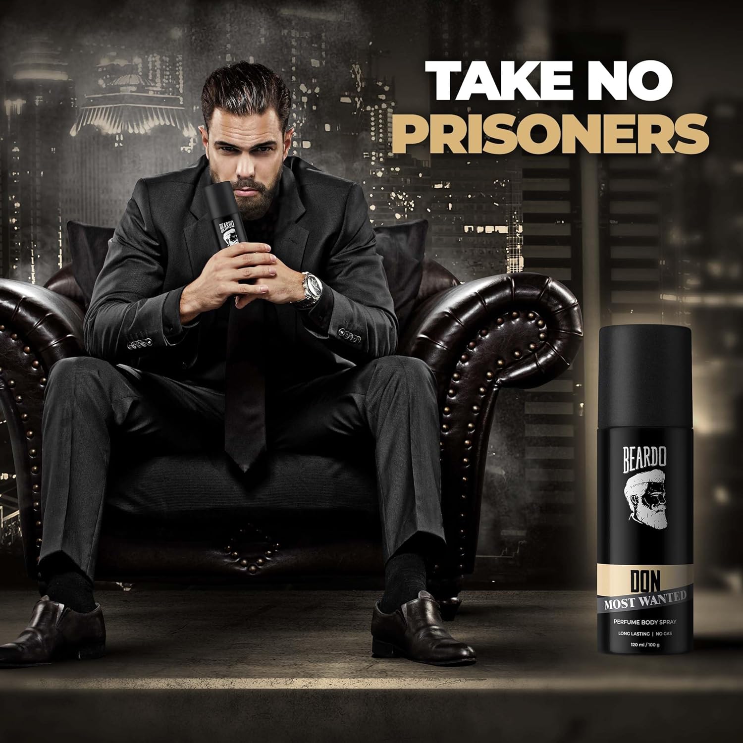 Beardo Mafia, Don Most Wanted & Whisky Smoke Long Lasting Perfume Body Spray 360ml 12.1 Fl.oz. | Set Of 3 For Men Beardo Mafia, Don Most Wanted & Whisky Smoke Long Lasting Perfume Body Spray 360ml 12.1 Fl.oz. | Set Of 3 For Men