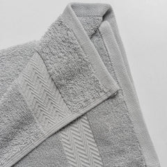 Ddecor Cotton Hand Towel 500 Gsm - Pack Of 2 (Light Gray)