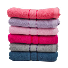 Cotton Bolls Textiles 100% Cotton Hand Towels 1200 Gsm | Ultra Soft, Highly Absorbent & Quick-Dry For Gym, Kitchen, Pool, Travel & Home Towel (Vibrant Multicolor) - Set Of 6