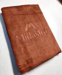 Midastra Weft Microfiber Bath Towel 500 Gsm | Extra Soft, Lint-Free, Quick-Dry & Highly Absorbent Towel (Brown)