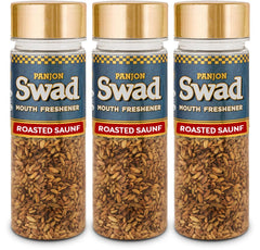 Panjon Swad Roasted Saunf Digestive Mouth Fresheners 360gm, (120gm *3 Bottles)