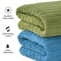 Urbanleaf Stripe Microfiber Hand Towels 170 Gsm | Gym & Workout Towels Pack Of 2 (Multicolor 5)