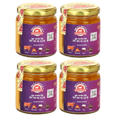100% Natural Desi Ghee By Gavyratan | High In Protein Fiber Healthy Desi Ghee Good For Cooking | 800ml (200ml * 4) 27.0 Ounce | Jar Pack