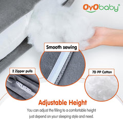Pregnancy Pillows For Sleeping, J-Shape Full Body Support & Maternity Pillow, Grey | For Back, Hips, Legs, Belly For Pregnant Women With Removable, Washable Velvet Cover - Soft Pillow