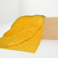Siya Fashion Cotton Bath Towel 1000 Gsm | Ultra Soft Absorbent Quick Dry Lightweight & Durable Fabric Perfect For Home, Gym, Travel & Everyday Use (Yellow) - Pack Of 2