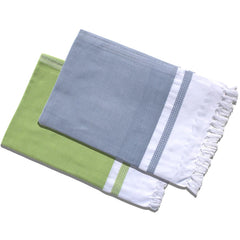Pure Cotton Turkish Bath Towel 700 Gsm | Extra Soft Plush Light Weight Quick Dry Travel Thin Towels (Elephant Grey & Mango Leaf) - Pack Of 2