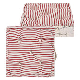 Cotton Chair Cushions Pillow For Sitting, Back Rest, Lining Print - Maroon | Chair Pad For Office Work & Posture Support | Furniture Cushion, Lightweight & Portable, Long Lasting - Pack Of 2