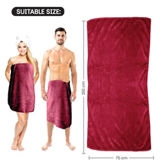 Housse Premium Microfiber Bath Towel 550 Gsm | Extra Large Quick Dry Towels For Women & Men | Super Soft Plush | Ultra Absorbent For Home Swimming Sports & Travel (Red Plum)