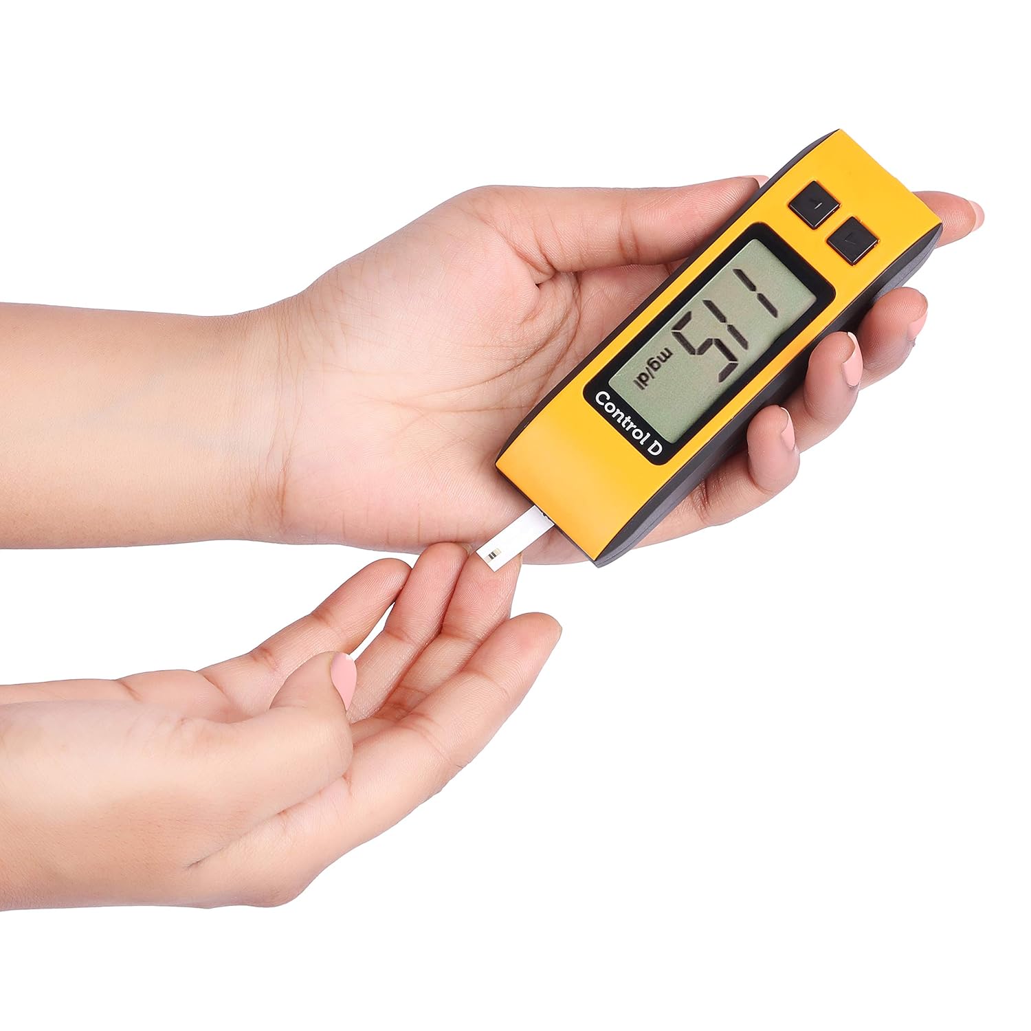 Control D Orange Glucometer + Blood Glucose Test Strips - 50 Strips Control D Orange Glucometer + Blood Glucose Test Strips - 50 Strips