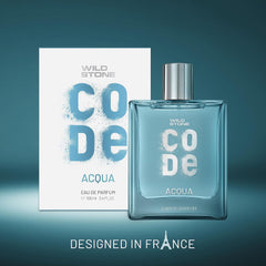 Wild Stone Code Acqua Eau De Parfum For Men 100ml 3.4 Fl.oz. | Long Lasting Fragrance