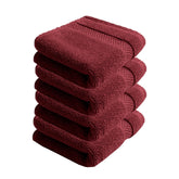 100% Cotton Hand Towels 600 Gsm | Super Soft, Absorbent, Quick Dry Hand Towel For Gym & Workout (Maroon, Pack Of 4)