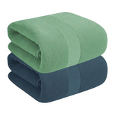 House Of Terry 100% Cotton Bath Towel 900 Gsm | Quick Dry, Soft & Absorbent, Fade-Resistant, Skin-Friendly For Men & Women Towel (Oslo Blue & Green) - Pack Of 2