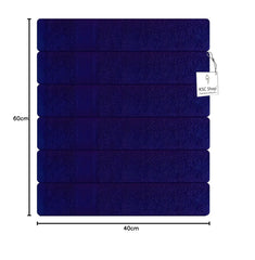 Ksc Shop Royal Cotton Hand Towel 750 Gsm - Set Of 6 (Navy Blue)
