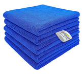 Softspun Microfiber Cleaning Cloths Towel 300 Gsm | Thick Lint & Streak-Free Multipurpose Cloths Automotive Microfibre Towels For Car, Bike Cleaning Polishing Washing Pack Of 5 (Blue)