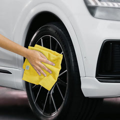 Softspun Microfiber Cloth 450 Gsm | Thick Lint & Streak-Free Multipurpose Cloths Automotive Microfibre Towels (3 Pcs) - Yellow
