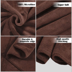 Sassoon Venir Microfiber 2 Piece Hand Towels 450 Gsm | Absorbent & Quick Dry Multipurpose Hand Towels (Cocoa)