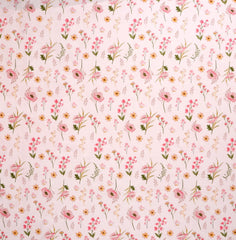 Microfiber Floral Fitted Bedsheet With 2 Pillow Covers - 72x78+10 Inch, Pink | Lightweight, Washable & Fade-Resistant Bedsheet Designed For Daily Use