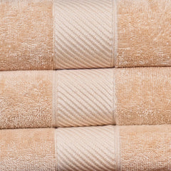 Himeya Bamboo Bath Towel 1500 Gsm | Ultra Absorbent 3x Softer Than Cotton Towels (Sand Stone) - Pack Of 3