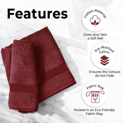 Avni Home Cotton Bath Towels 500 Gsm | Towels For Bath Large Size Extra Soft & Absorbent Bath Towel For Men & Women (Red)