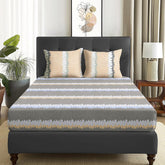 1 Piece Microfiber Bedsheet For Double Bed With 2 Pillow Covers - 88 X 98 Inches, Grey & Beige | Cotton Bedsheet, Breathable & Wrinkle Free