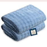 Enrich Homes Microfiber Bath Towels 900 Gsm | Large Size Super Soft Towel For Women & Men (Light Blue)- 2 Pcs