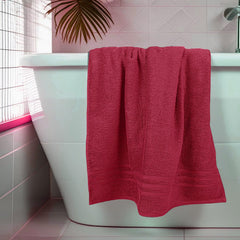 Swaursaha Premium Cotton Bath Towel 600 Gsm | Ultra Soft, Quick Dry, Super Absorbent Towel For Home, Spa, Gym & Travel (Maroon)