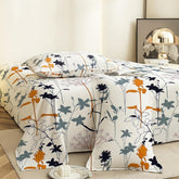 100% Cotton Elastic Fitted Double Bedsheet For Queen Size 2 Pillow Cover - 88 X 100 Inches, White | Perfect For Festive Gifting | Durability & Long-Lasting Use