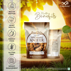 100% Natural Afghani Anjeer Dried Figs By GreenFinity 1kg, (250gm, Pack Of 4) | Natural Organic Dry Fruits Good Nutritious Snack | 35.2 Ounce