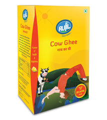 Pure Natural Cow Ghee By Rufil | Delicious & Nutritious Healthy Desi Cow Ghee For Heart Health | (1 Litr) 33.8 Ounce | Box Pack