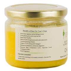 Pure Natural A2 Gir Cow Desi Ghee By Praakritik | High In Protein Fiber & Nutrients Healthy Desi Ghee Good For Laddus | (250ml) 8.4 Ounce | Jar Pack