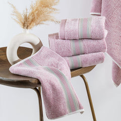 Spread Spain Water & Soil Hand Towel 500 Gsm | Luxurious Blend Of Cotton & Bamboo Fiber Hand Towel Ultra-Absorbent, Quick-Drying & Skin-Friendly (Pink) - Pack Of 2