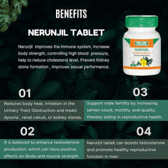 Medisiddh Nerunjil Tablet Gokshura, Tribulus Terrestris, Reduce Skin Issues, Fine Lines, Dark Circles, Helps Increasing Strength & Stamina | 60 Tablets 100gm 0.2lbs