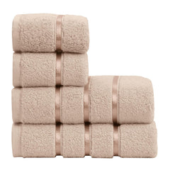 Spread Spain Roman 100% Cotton Bath Towel 600gsm | Super Absorption Quick Dry Large & Small Towel Set - Mouse (Set Of 4)
