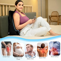 Wedge Pillow Memory Foam For Back Support, Black, Wedge Medium Size - 20 X 20 X 7 Inch | Wedge Cushion Pillow, Acid Reflux, Snoring, Gerd, Leg Elevation, Pregnancy, Washable Cover