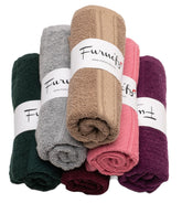 Furnofy Premium Cotton Hand Towels Set Of 6 Ultra Soft, Highly Absorbent & Quick-Dry For Gym, Kitchen, Pool, Travel & Home (Vibrant Multicolor)
