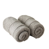 Spread Spain Resort Luxury Hotel & Spa Quality Luxurious Cotton Face Towel 720 Gsm Maximum Softness & Absorbency, Ultra-Durable - London Fog (2 Piece)