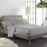 Cotton Flat Bedsheet For Double Bed With 2 Pillow Covers - 90x100 Inches, Grey | Ideal For Guest Houses, & Daily Home Use Queen Size Bed Sheet