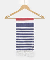 Suam Suntails Luxury Pure Cotton Towels 400 Gsm | Absorbent, Quick Dry Super Soft Ideal For Bath, Beach, Swimming & Travel Standard Size (Dark Blue & Red), 250 Tc