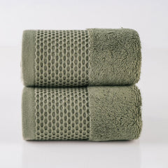 Spread Spain Hand Towels 500 Gsm | Micro Modal Large Size Highly Absorbent Soft Quick Dry Hand Towel (Green) - 2 Pcs