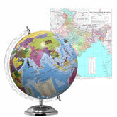 Educational Learning World Globe With 2 Set Of Charts (70 X 100 Cm) World Globe For UPSC Aspirants Kids Students & Geography Knowledge, Office Gift, Pack Of