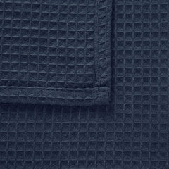 Encasa Xo Kitchen Dish Towels Set 380 Gsm | Waffle Weave & Flat Hand Tea Towel | Quick Drying Reusable Cotton Washcloths | Set Of 12 (Navy Blue)