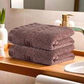 Kuber Industries Cotton Hand & Face Towels 200 Gsm | Easily Washable Workout Gym Napkins For Men | Pocket Towel - Brown (Pack Of 2)