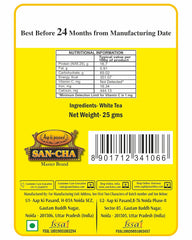 San-Cha Premier Cru Super White Tea - 25gm, 0.8 Ounce | Fresh, Sweet & Lush Organic Darjeeling Tea - Low Caffeine, Richest In Antioxidants